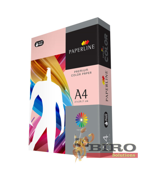 Hîrtie colorată A4 Paperline PINK, 160 gr/m2, 250 foi, pastel, roz